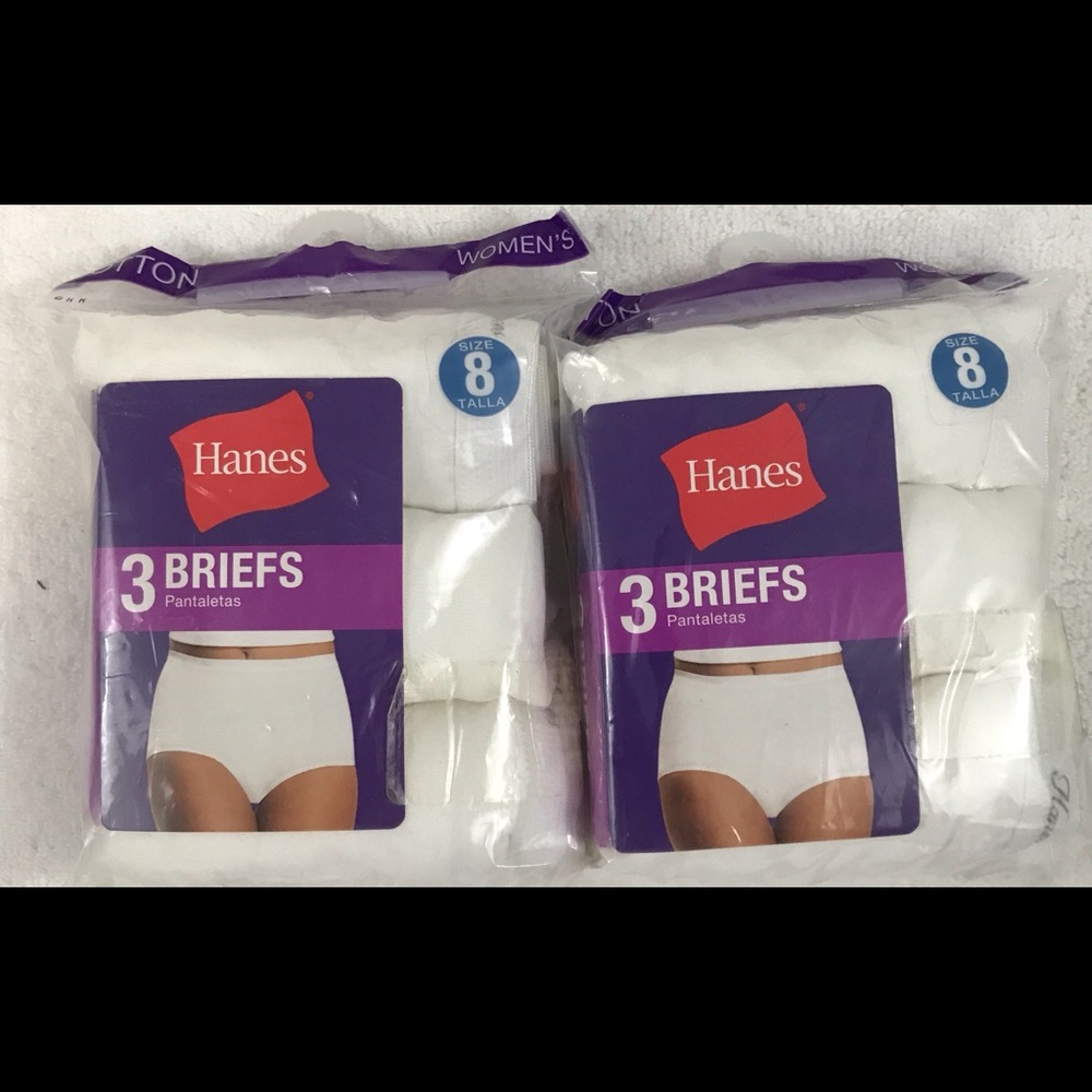Hanes women’s cotton brief panties size 8.